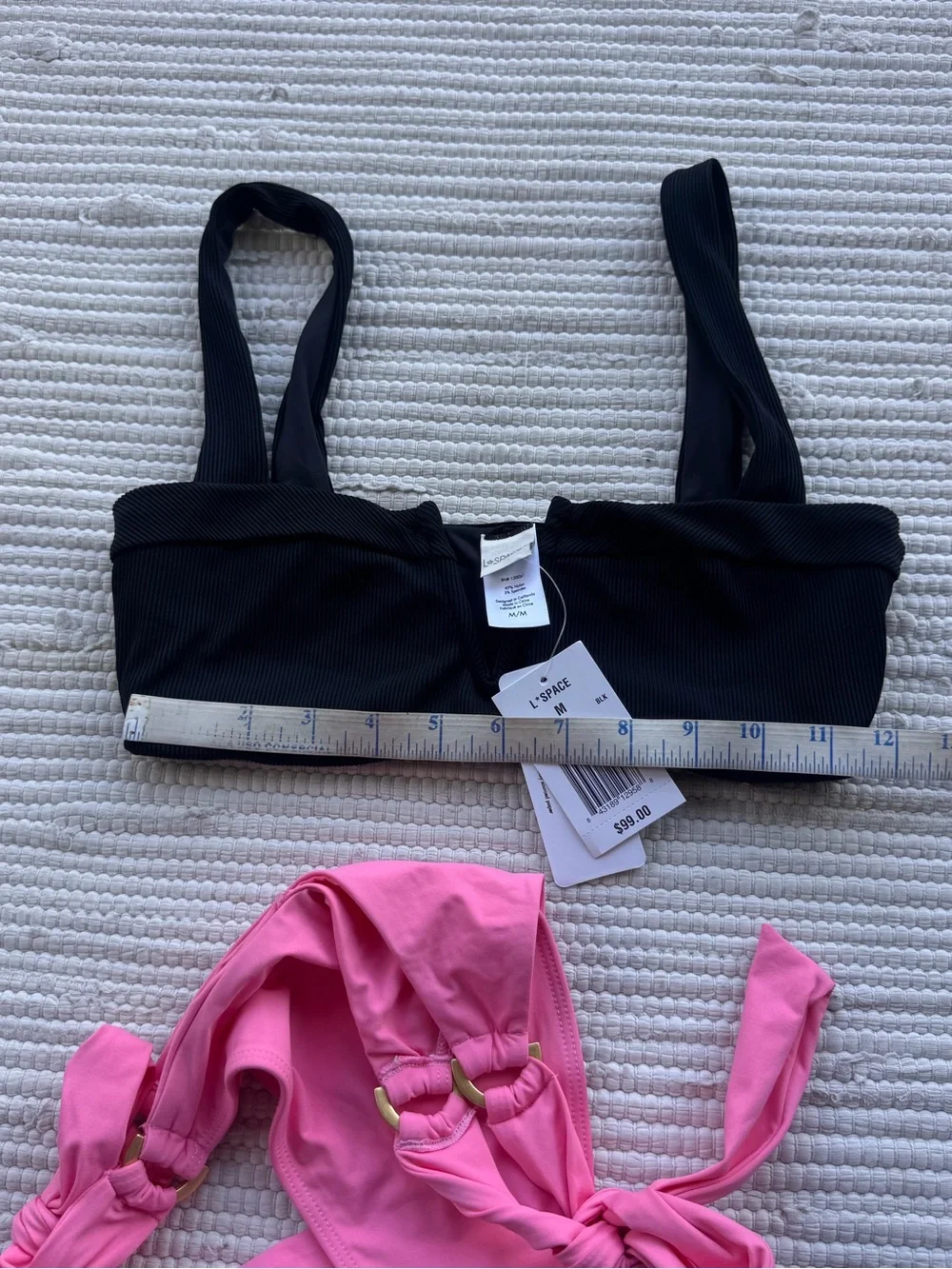 L*SPACE Black & Pink Bikini Set NWT | Lee Lee Top & Kiki Tanga Bottom